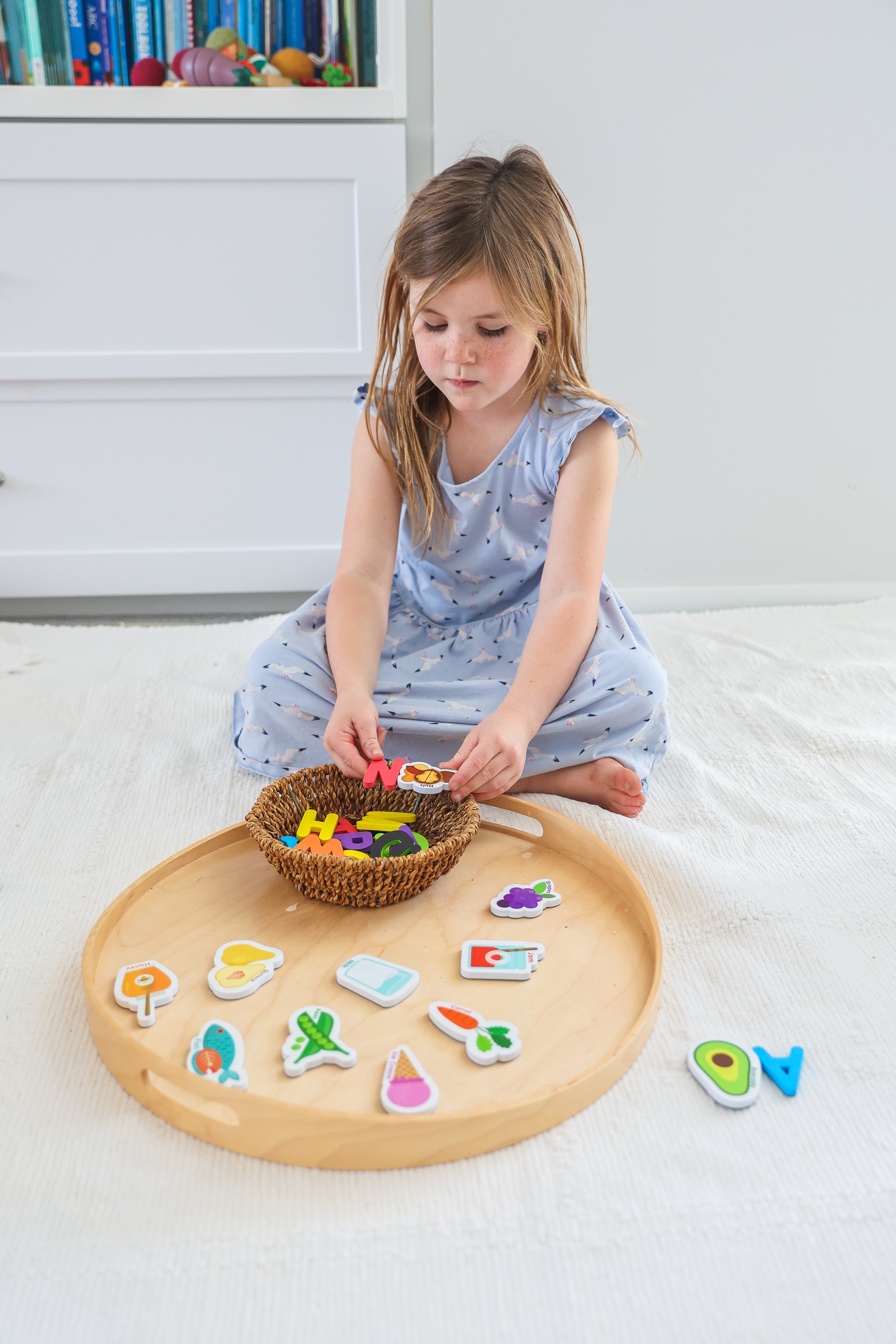 Curious columbus toddler fridge magnets, food fruit and veg theme refrigerator magnets healthy eating fussy eater alphabet magnets