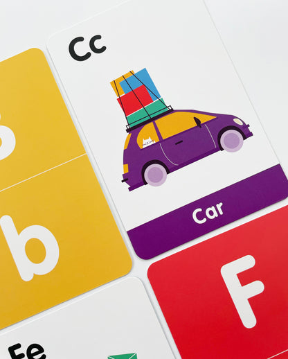 Curious Columbus A-Z uppercase flashcards