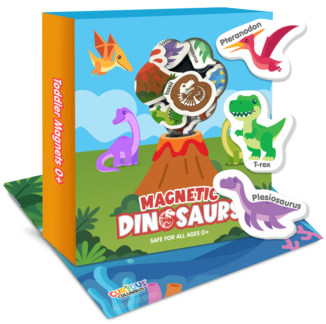 Curious Columbus Magnetic Dinosaurs – 25 Piece Magnetic Play Set