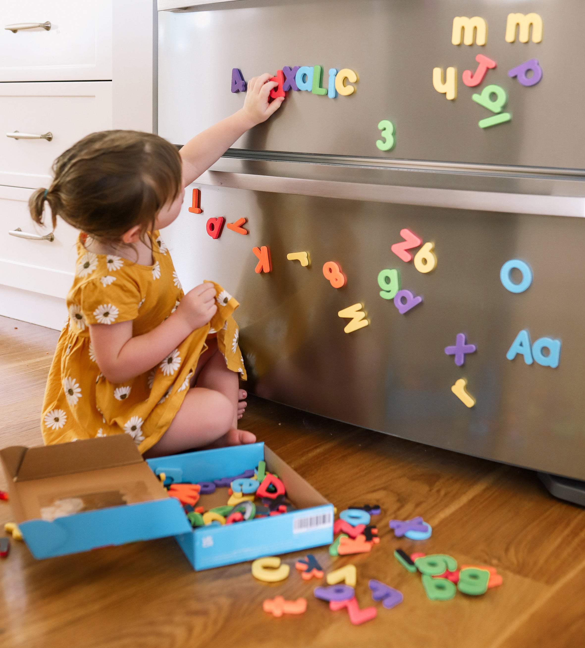 Curious Columbus Magnetic Letters and Numbers – 115 Piece Alphabet &amp; Number Magnet Set