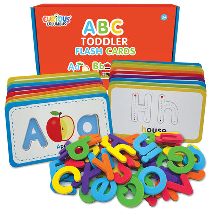 Curious Columbus Flashcards &amp; ABC Magnetic Letters – Alphabet Learning Set