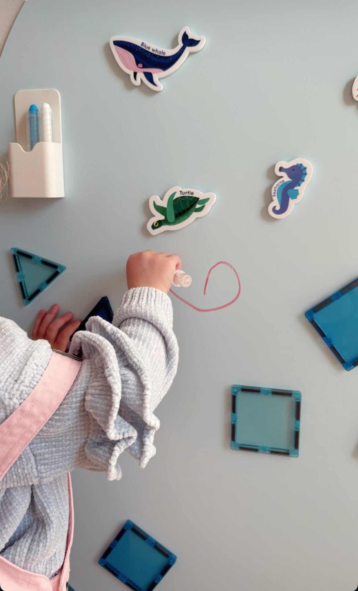 Curious Columbus Magnetic Sea Creatures and Letters – 52 Piece Alphabet &amp; Ocean Magnet Set