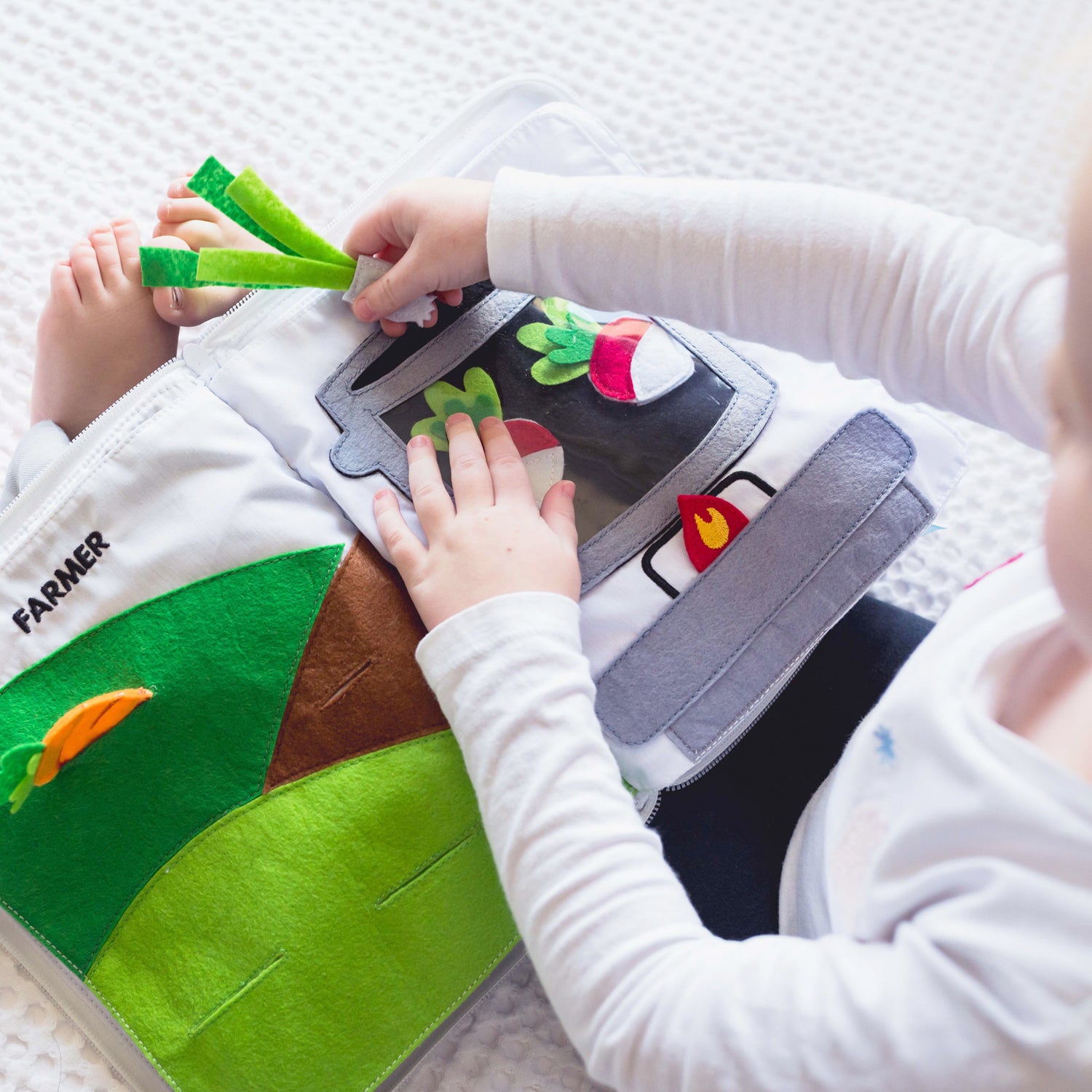 Curious Columbus Fabric Activity Book – When I Grow Up – Interactive Soft People &amp; Professions Book