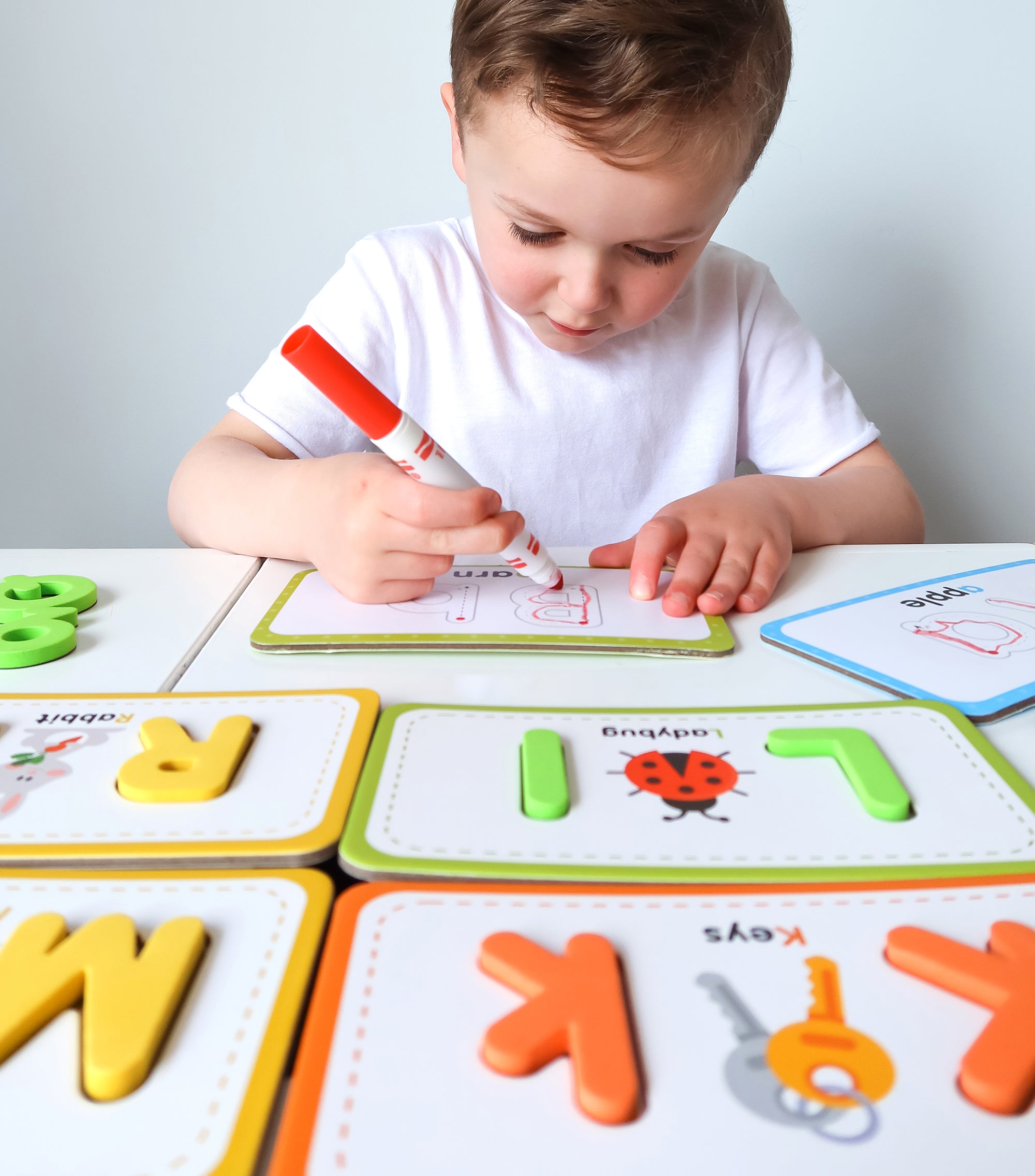 Curious Columbus Flashcards &amp; ABC Magnetic Letters – Alphabet Learning Set