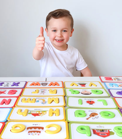 Curious Columbus Flashcards &amp; ABC Magnetic Letters – Alphabet Learning Set