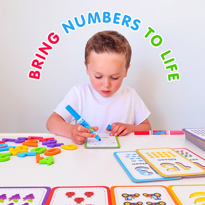 Curious Columbus Flashcards &amp; 123 Magnetic Numbers – Counting &amp; Number Learning Set