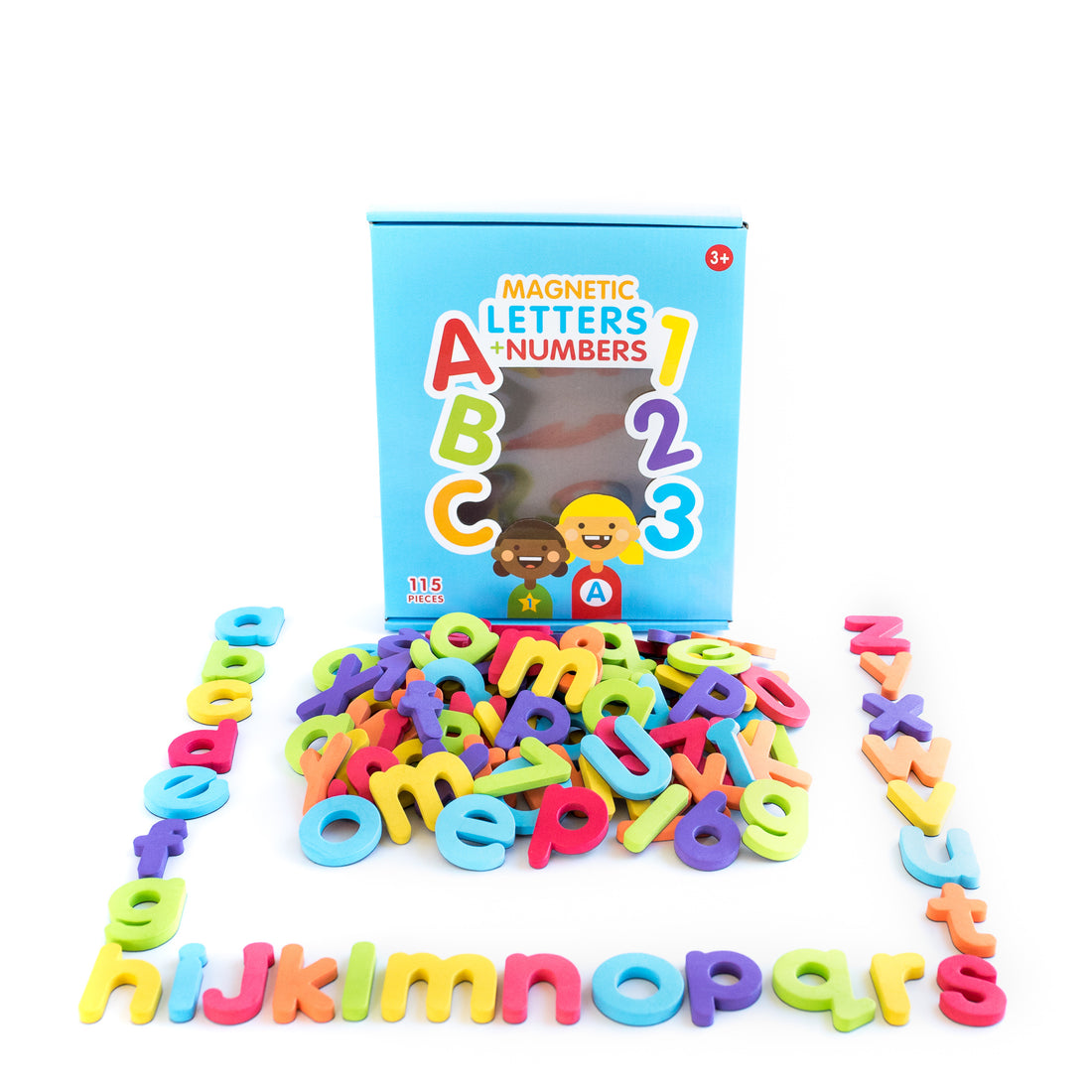 Curious Columbus Magnetic Letters and Numbers – 115 Piece Alphabet & Number Magnet Set