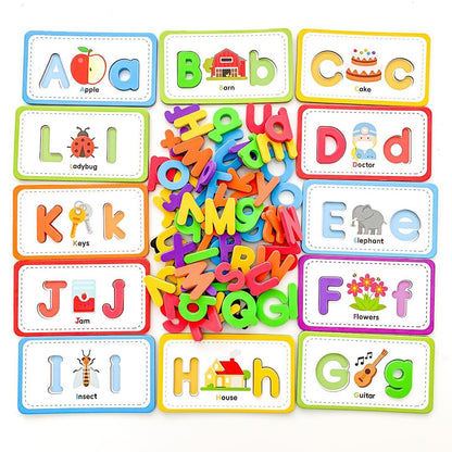Curious Columbus Flashcards &amp; ABC Magnetic Letters – Alphabet Learning Set
